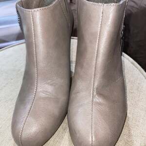 Madden Girl Ginger Taupe Suede Heeled Ankle Booties